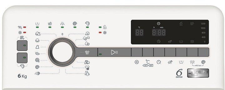 Whirlpool TDLR 60230 ZEN ovládání